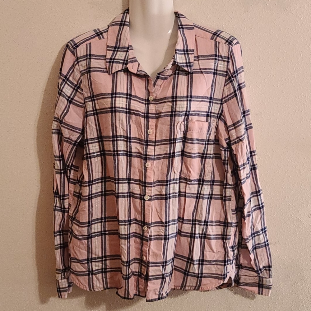 Ladies Pink and black light flannel
